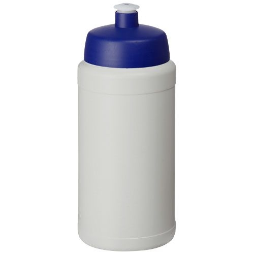 PF210444-12Baseline Recycelte Sportflasche_ 500 ml_ natur_blau