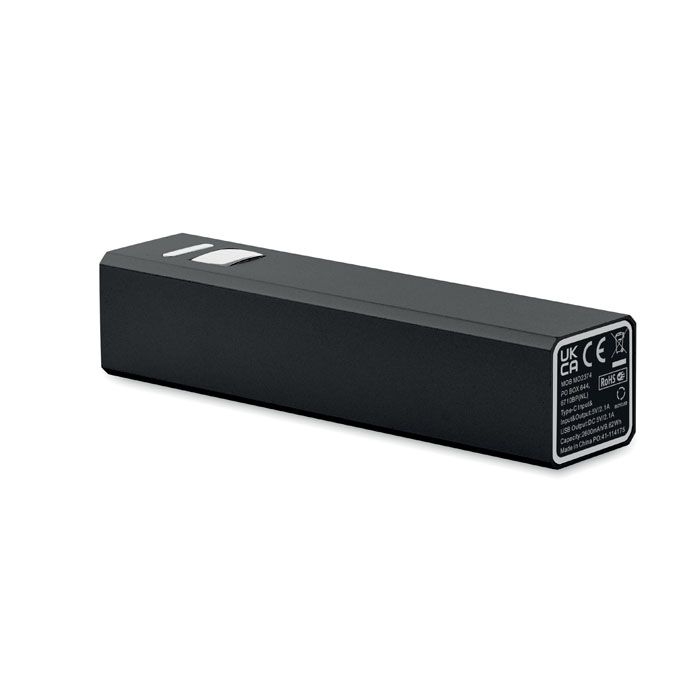 MO2374-03Poweraluc 2600 mAh Powerbank_ schwarz