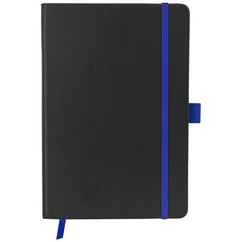 PF106907-3Colour-Edge A5 Hard Cover Notizbuch_ schwarz_royalblau