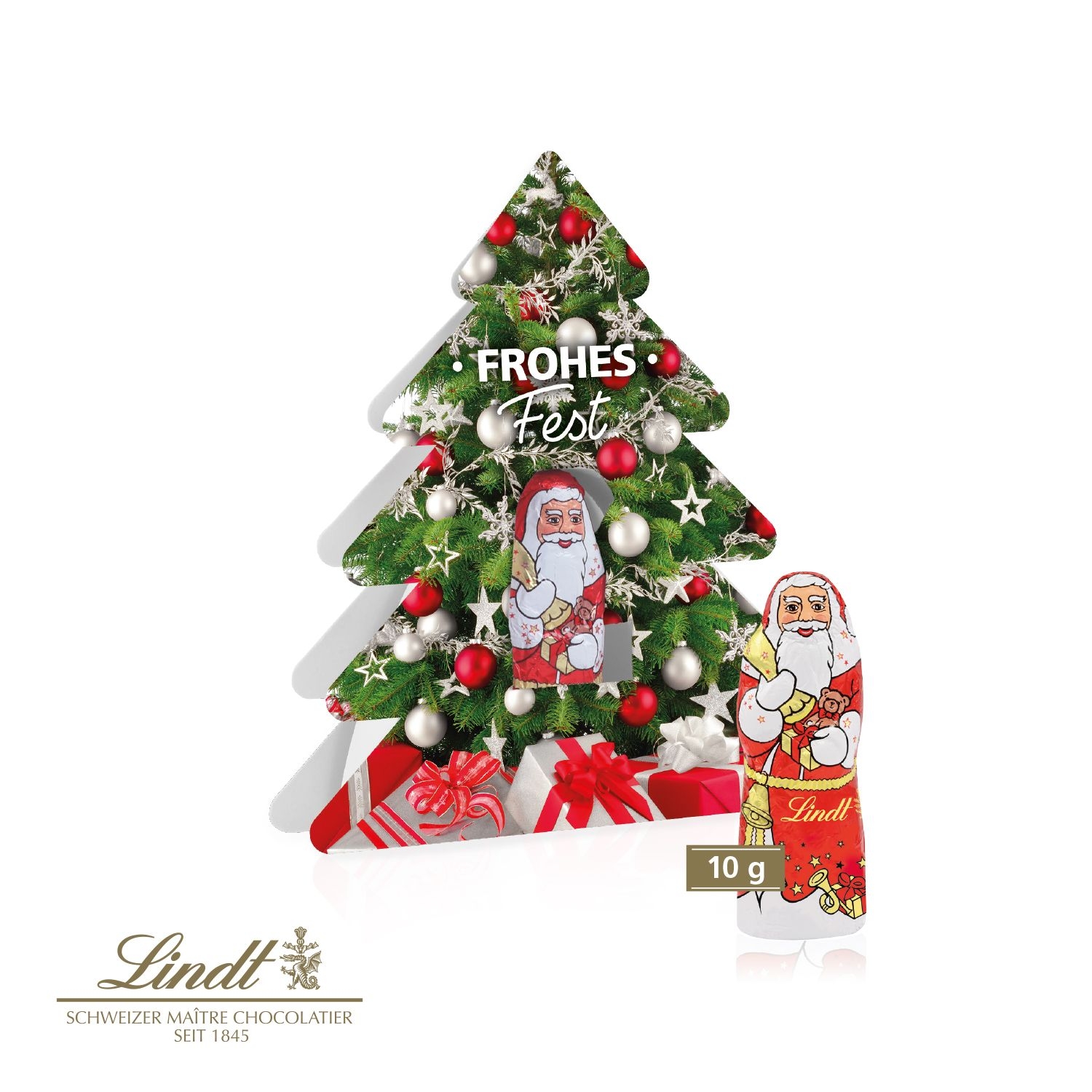 CD95401-01Weihnachtsbaum mit Nikolaus_ Lindt Weihnachtsmann