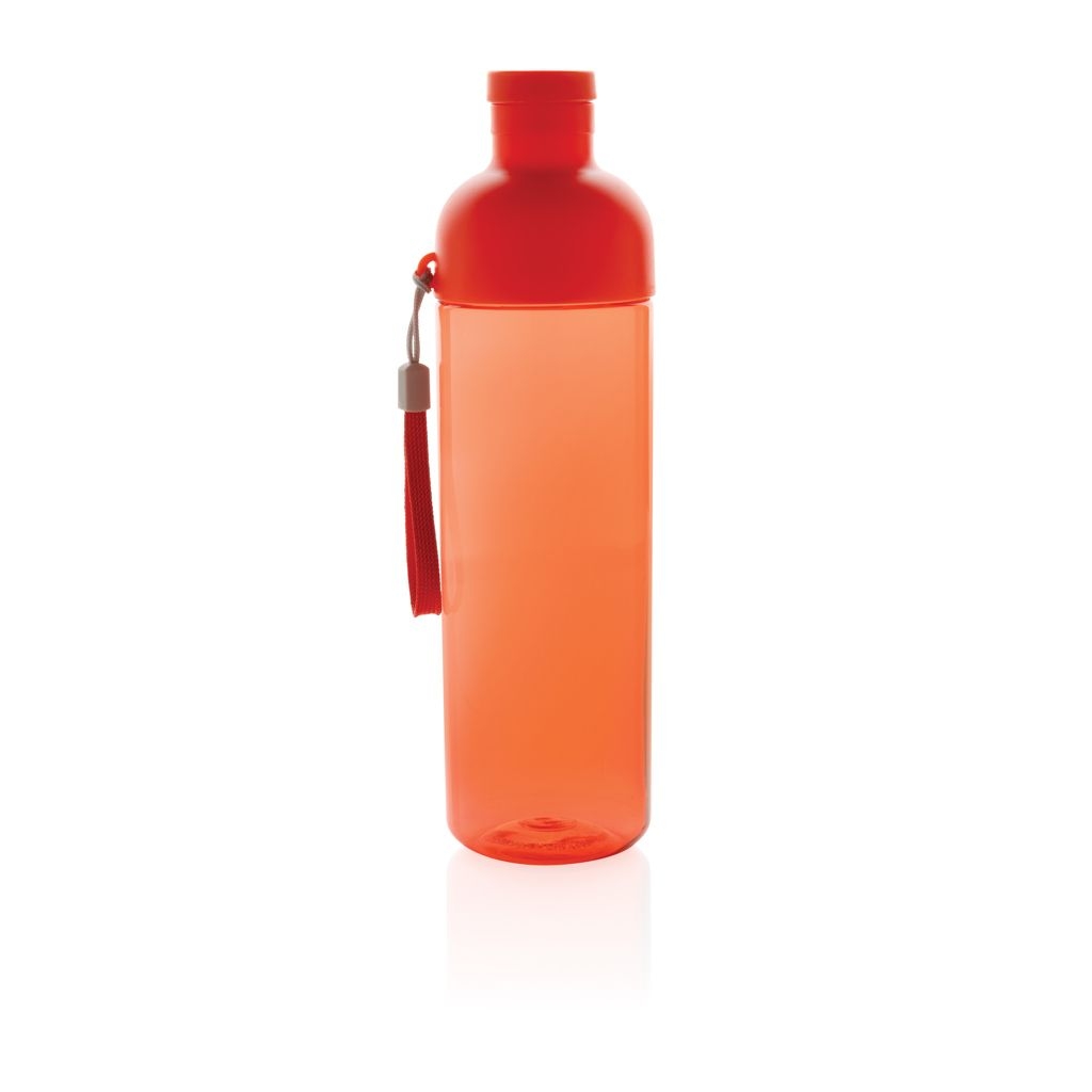 XDP437_01-4Impact auslaufsichere Wasserflasche aus RCS recyc. PET 600ml_ rot