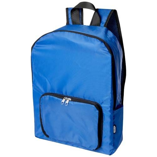 PF130090-4EcoFold faltbarer RPET Rucksack 15 L_ royalblau