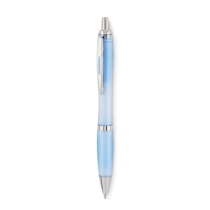 MO6409-52Rio Rpet Druckkugelschreiber RPET_ transparent hellblau