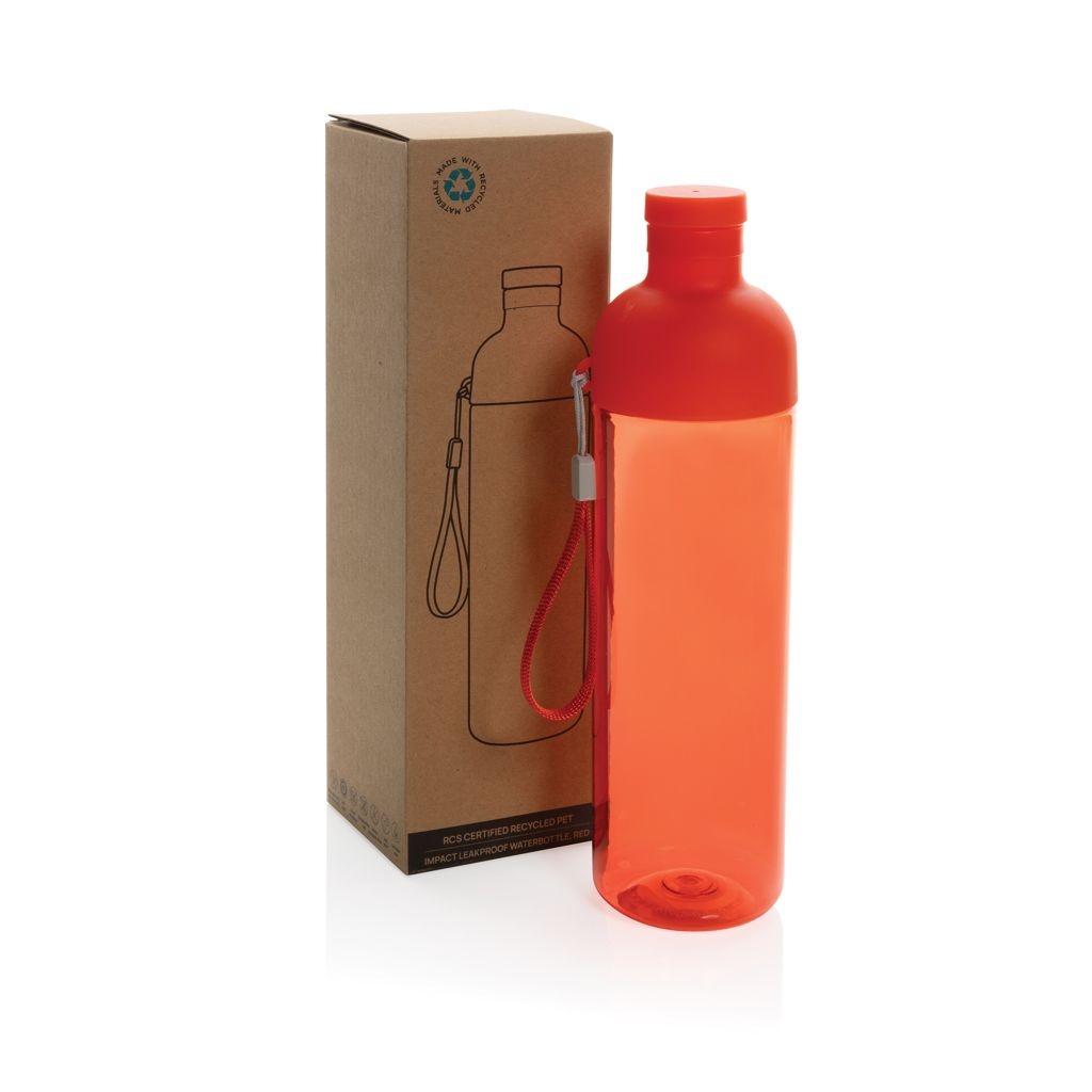 XDP437_01-4Impact auslaufsichere Wasserflasche aus RCS recyc. PET 600ml_ rot