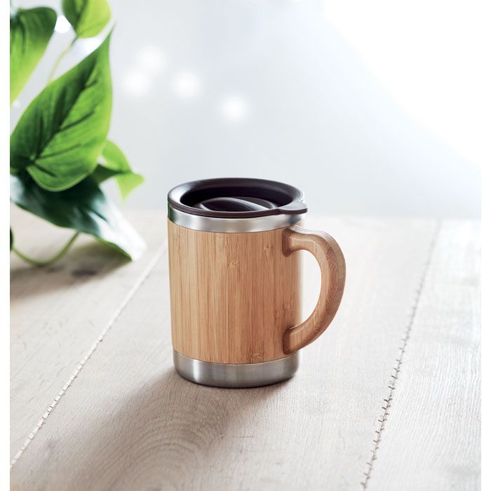 MO9689-40Mokka Dubbelwandige drinkbeker 300ml_ holz