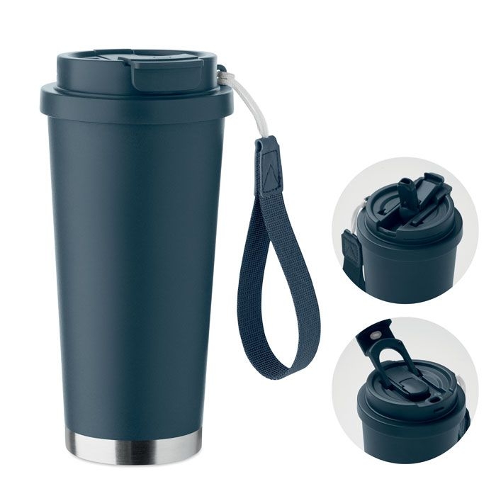 MO2662-85Topaz Large Doppelwandiger Trinkbecher 500m_ marineblau