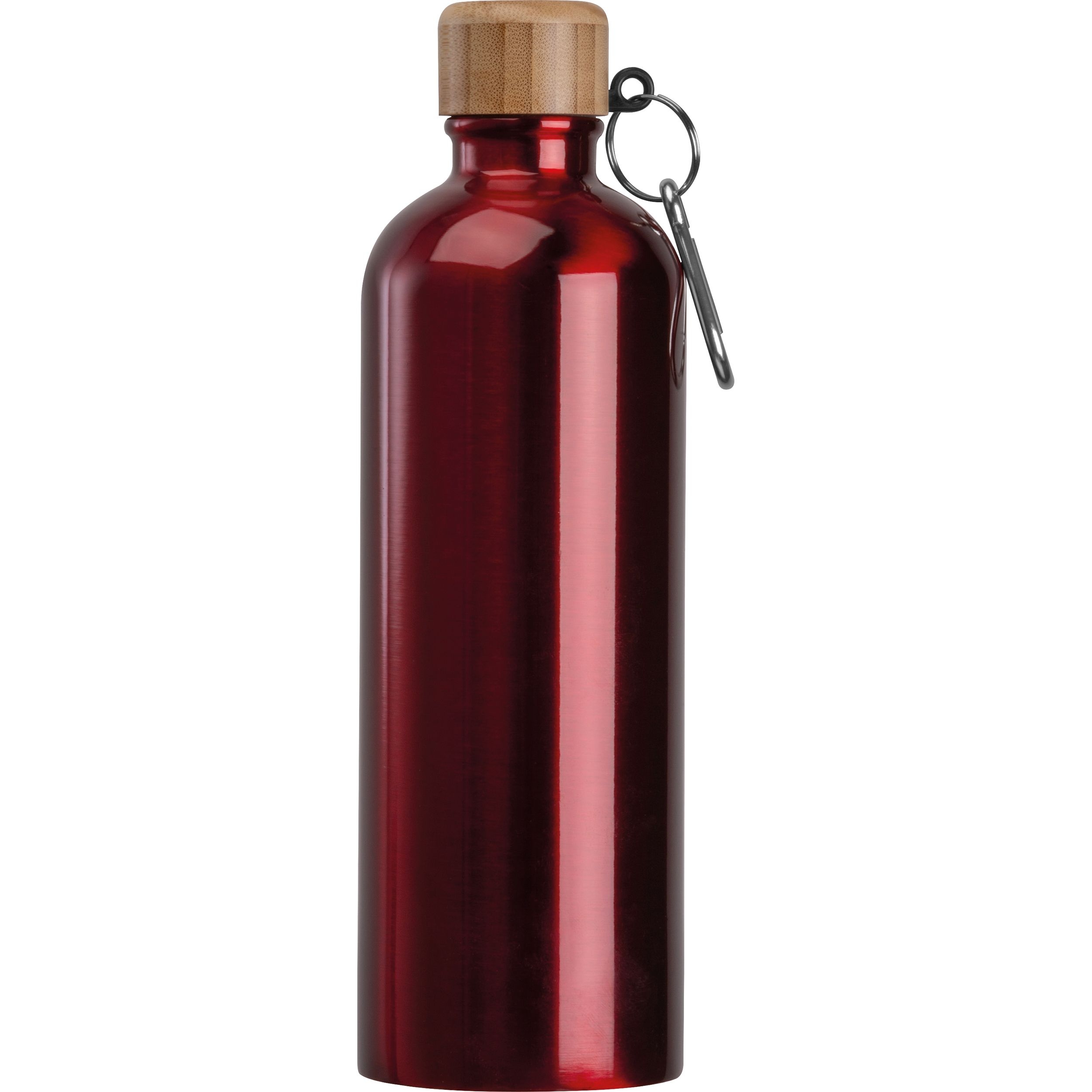 MA84971-05Edelstahltrinkflasche mit Karabiner_ 750ml RUTH_ rot