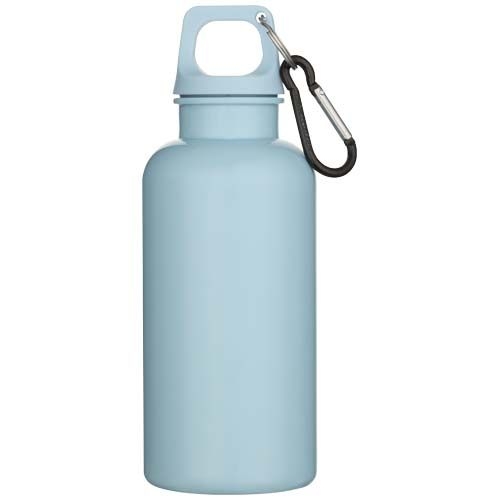 PF100863-5Oregon 400 ml einfarbige RS-zertifizierte Trinkflasche aus recyceltem Kunststoff mit Karabinerhaken