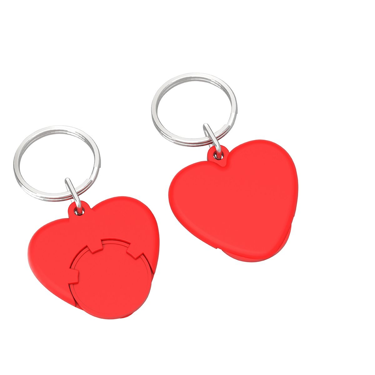 HE8652R-1-1Chiphalter mit 1€-Chip _Herz_ rot_ rot