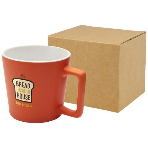 PF100900-3Cali 370 ml Keramiktasse mit matter Oberflaeche_ orange
