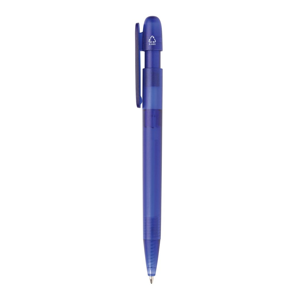 XDP611.26-05Devin transparenter Stift aus GRS zertifiziertem rABS_ blau
