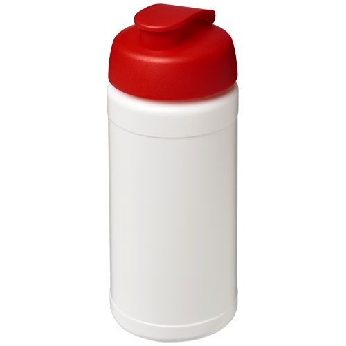 PF210068-4Baseline® Plus 500 ml Sportflasche mit Klappdeckel_ weiss_rot