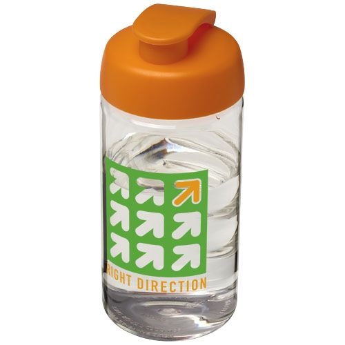 PF210050-8H2O Active® Bop 500 ml Sportflasche mit Klappdeckel_ transparent_orange