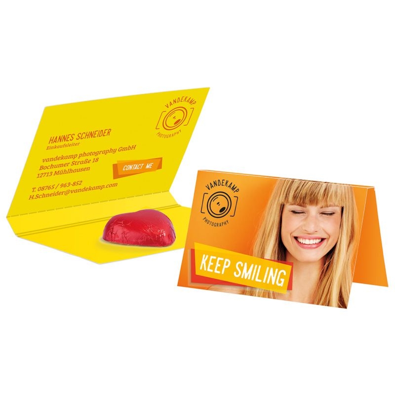 JG10173Werbekarte Visitenkartenformat Herz