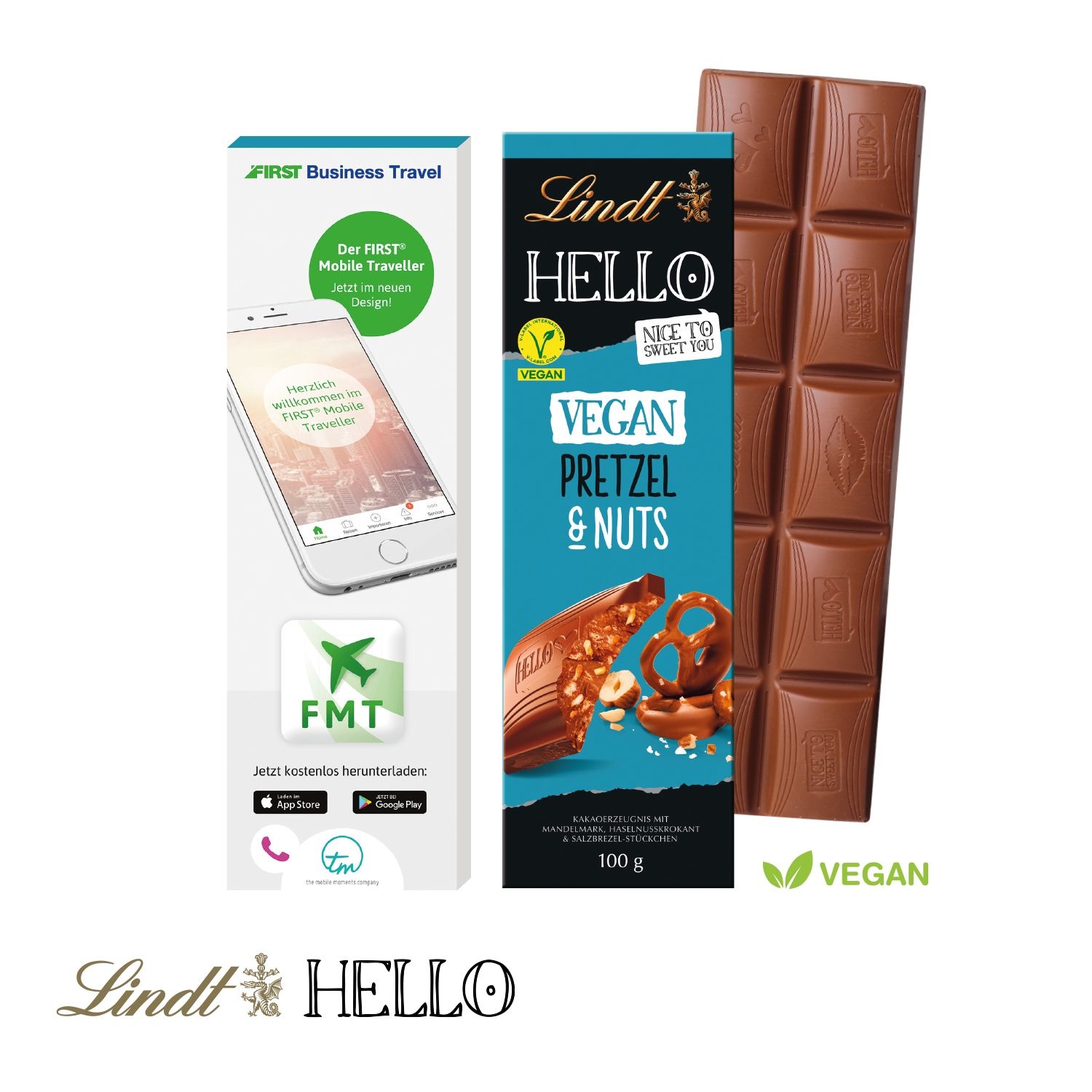 CD91323-01Schokoladentafel Lindt HELLO_ vegan_ Sweet _ Salty Popcorn vegan