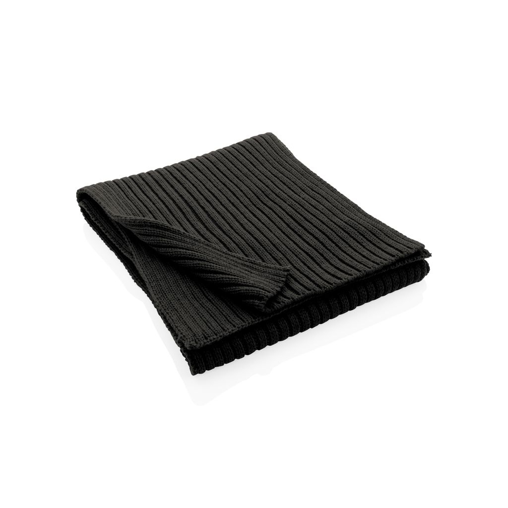 XDP453.44-1Impact AWARE™ Polylana® Strickschal 180x25cm_ schwarz