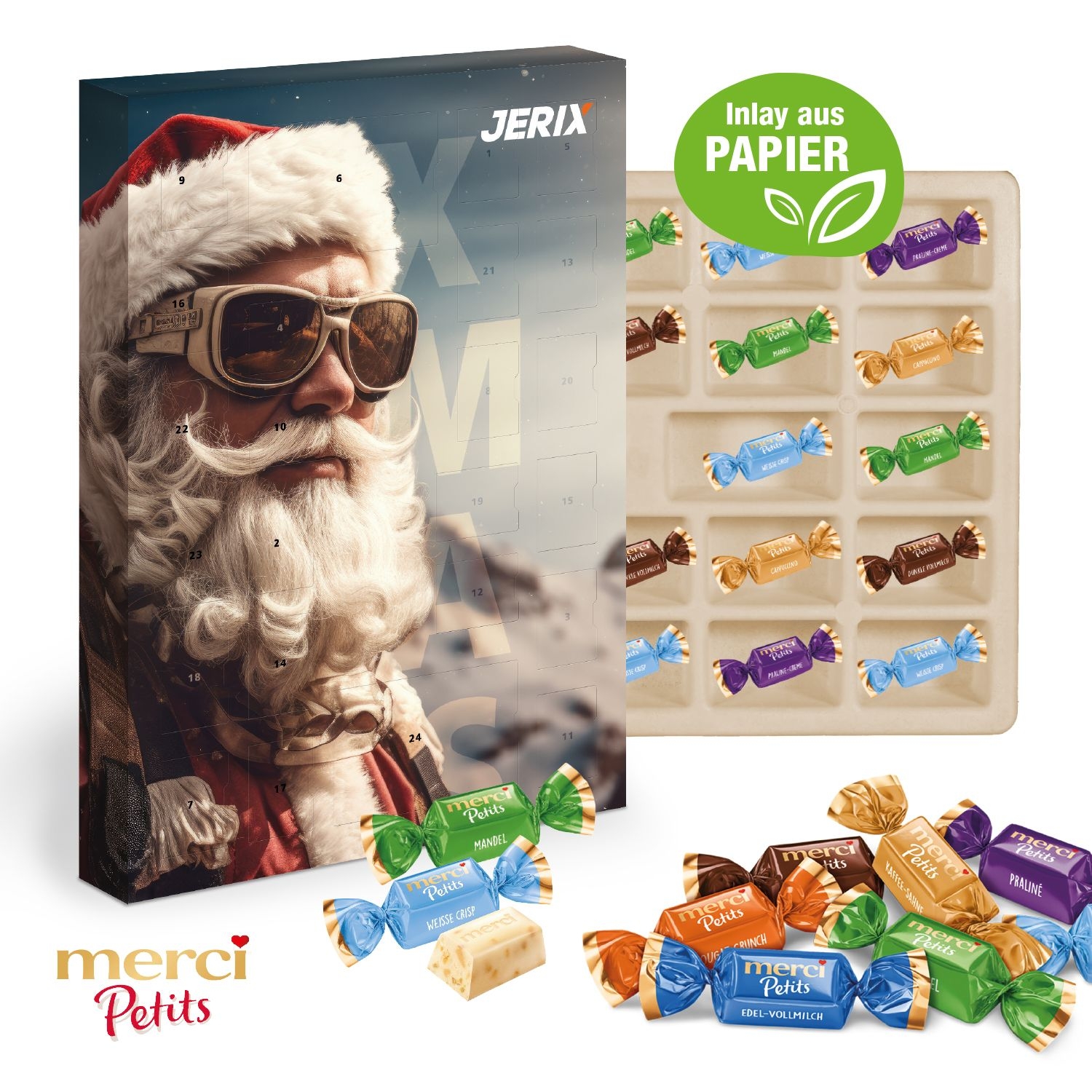CD55405-01Adventskalender mit Merci Petits_ Inlay aus Papier_ Motiv-Vorlage