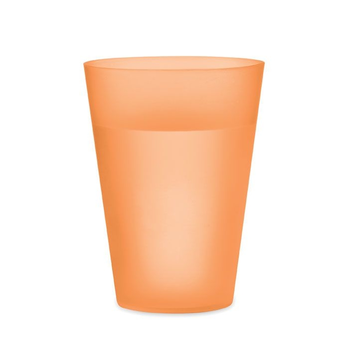 MO6375-29Festa Wiederverwendbarer Becher 300ml_ transparent orange