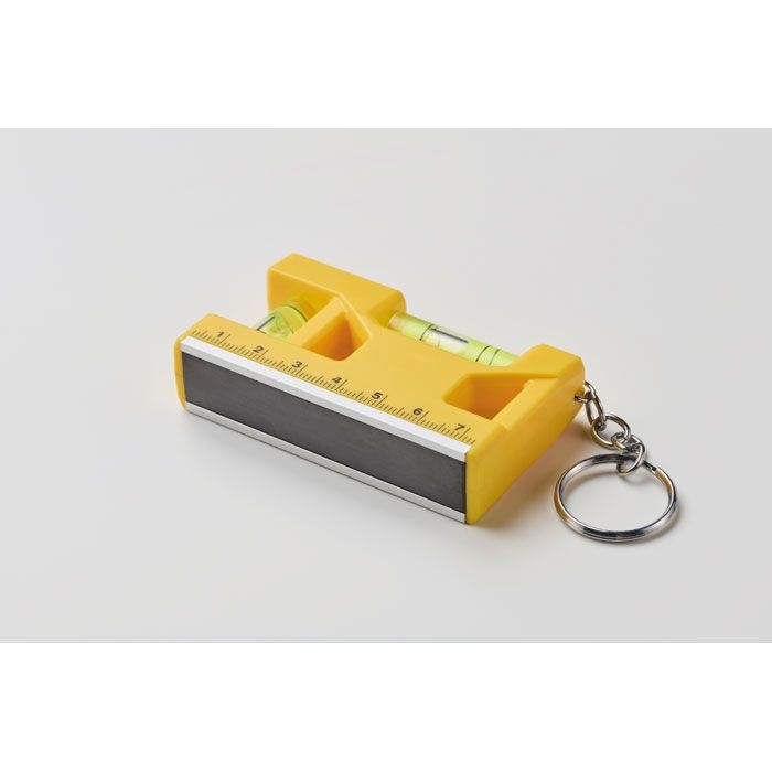 MO2467-08Magevel Schluesselring mit Wasserwaagen_ gelb