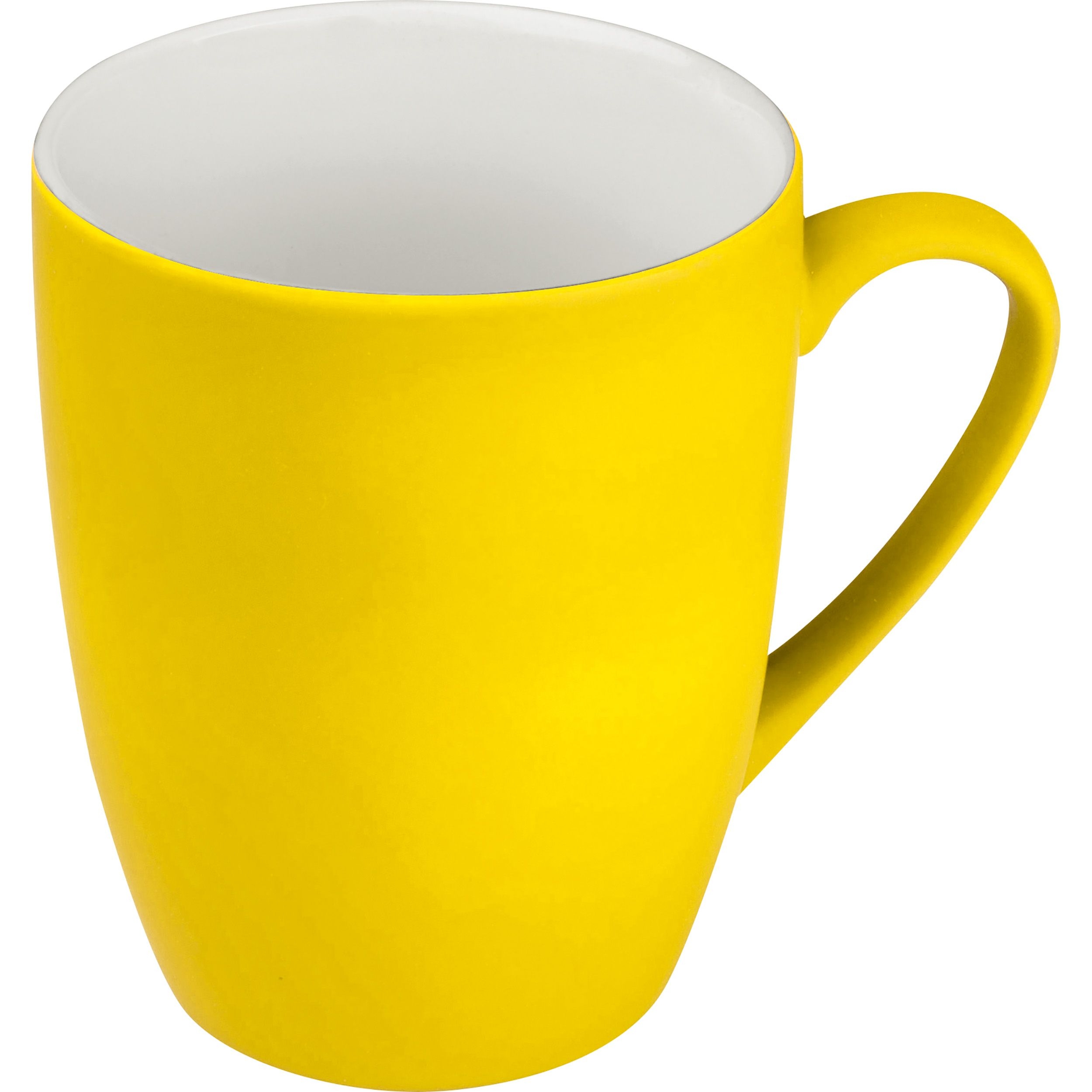 MA80655-08Tasse aus Porzellan_ aussen gummiert_ 300ml JUDYTA_ gelb
