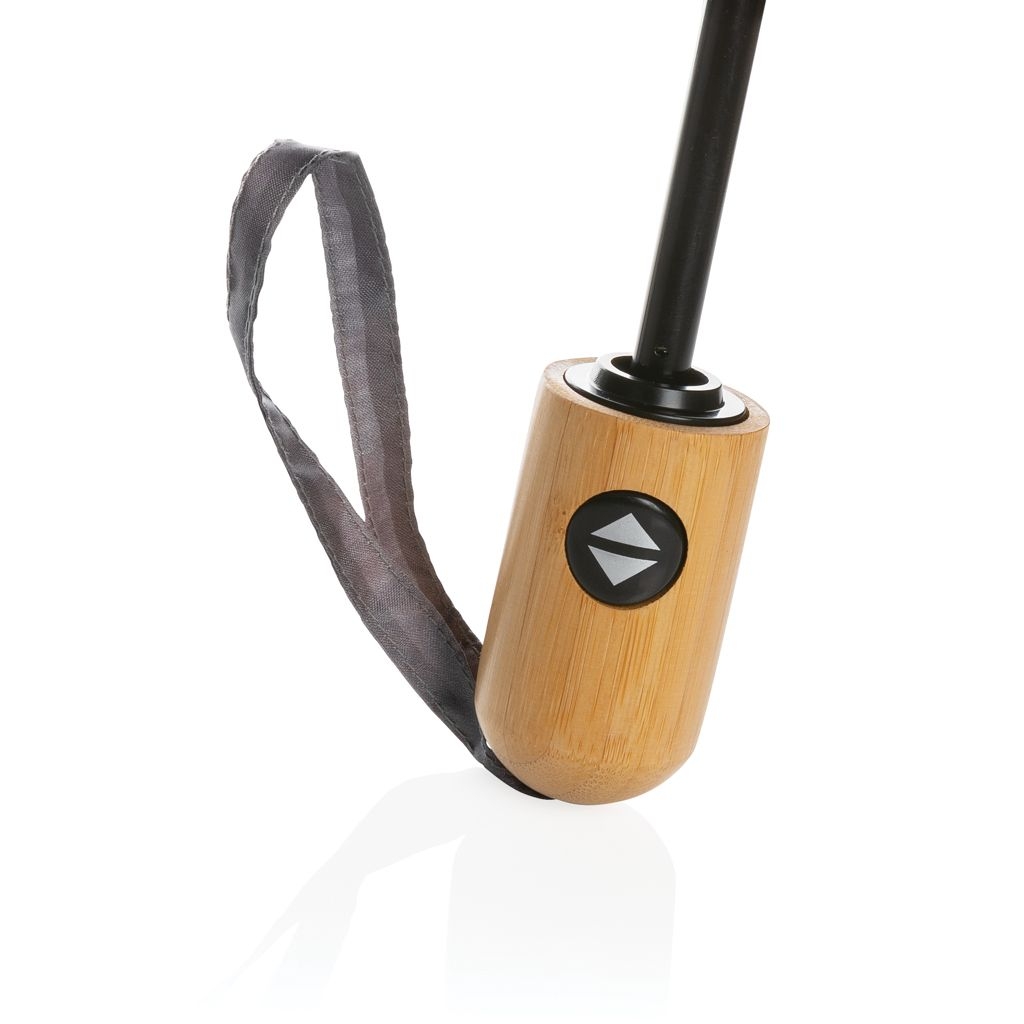 XDP850_61-221_ Impact AWARE™ RPET 190T Bambus-Schirm autom. open_close_ anthrazit