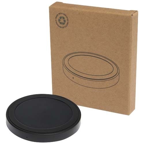 PF124434-2Freal 15W Kabelloses Ladepad aus recyceltem Kunststoff_ schwarz