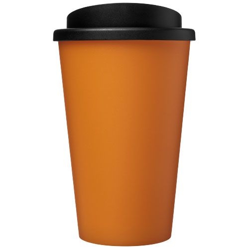 PF210691-4Americano® recycelter isolierter 350 ml Becher_ orange_schwarz