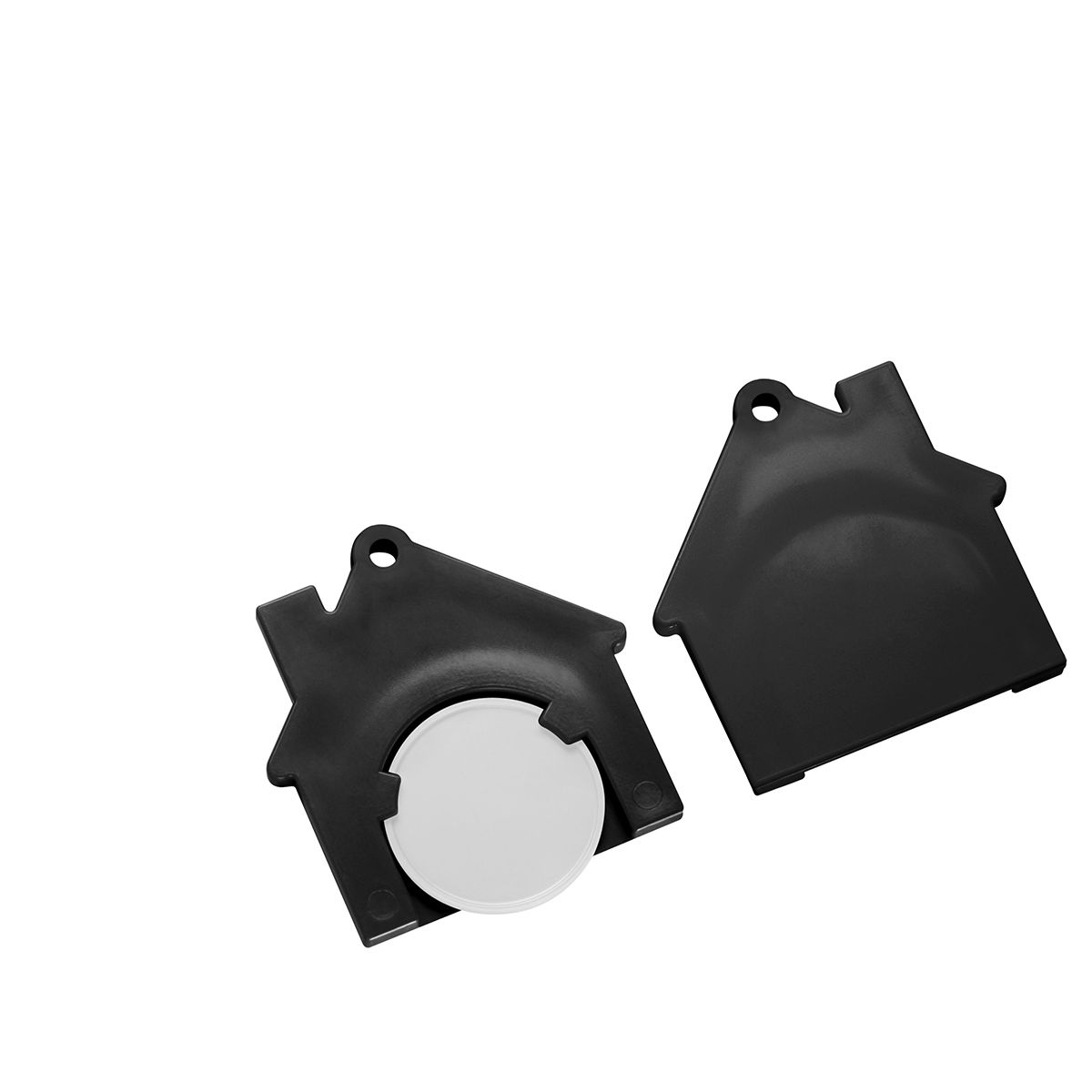 HE7516-0-6Chiphalter mit 1€-Chip _Haus_ weiss_ schwarz