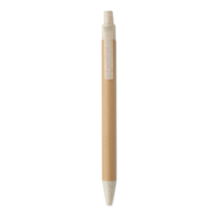 MO2635-13Itea Colour Druckkugelschreiber mit Bambus_ beige