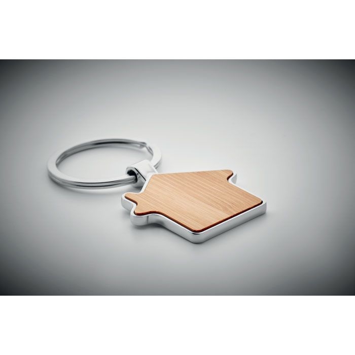 MO9949-40Burnie Schluesselring Bambus_ Haus_ holz