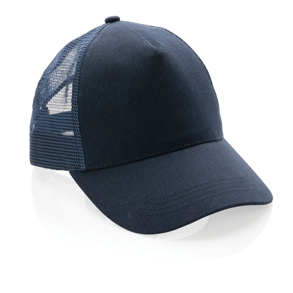XDP453.35-9Impact AWARE™ 190gr Brushed rCotton 5 Panel Trucker-Cap_ navy blau