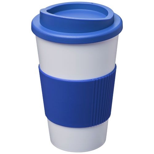 PF210002-31Americano® 350 ml Isolierbecher mit Schutzring_ weiss_mittelblau