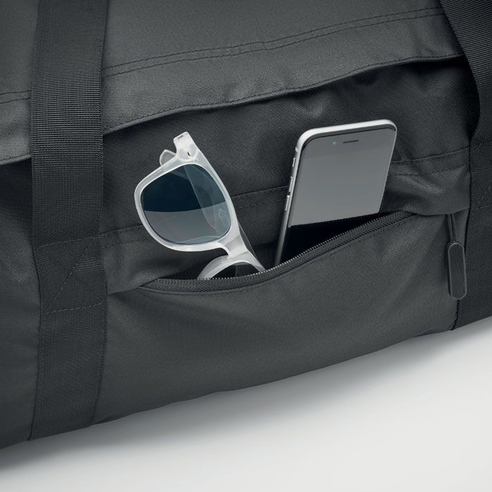 MO2053-03Valley Duffle Grosse Sporttasche 300D RPET_ schwarz