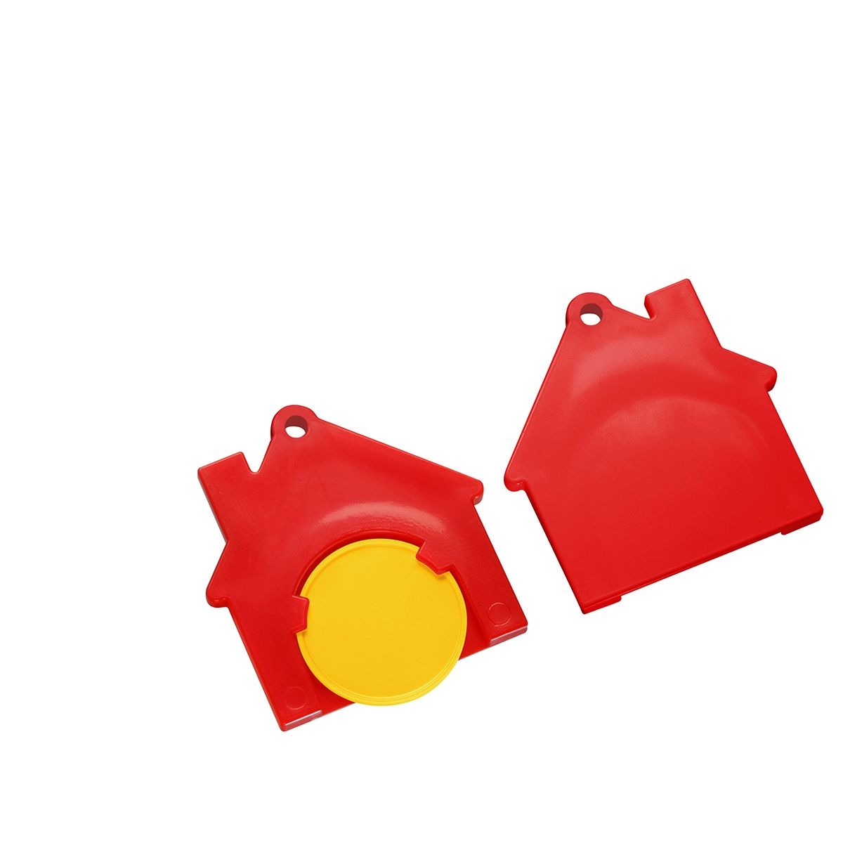 HE7516-4-1Chiphalter mit 1€-Chip _Haus_ gelb_ rot