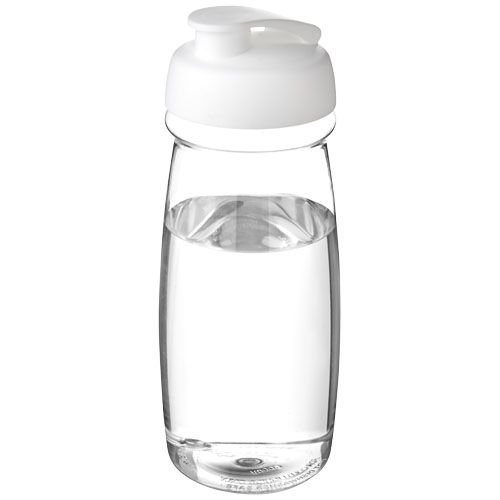 PF210054-17H2O Active® Pulse 600 ml Sportflasche mit Klappdeckel_ transparent_weiss