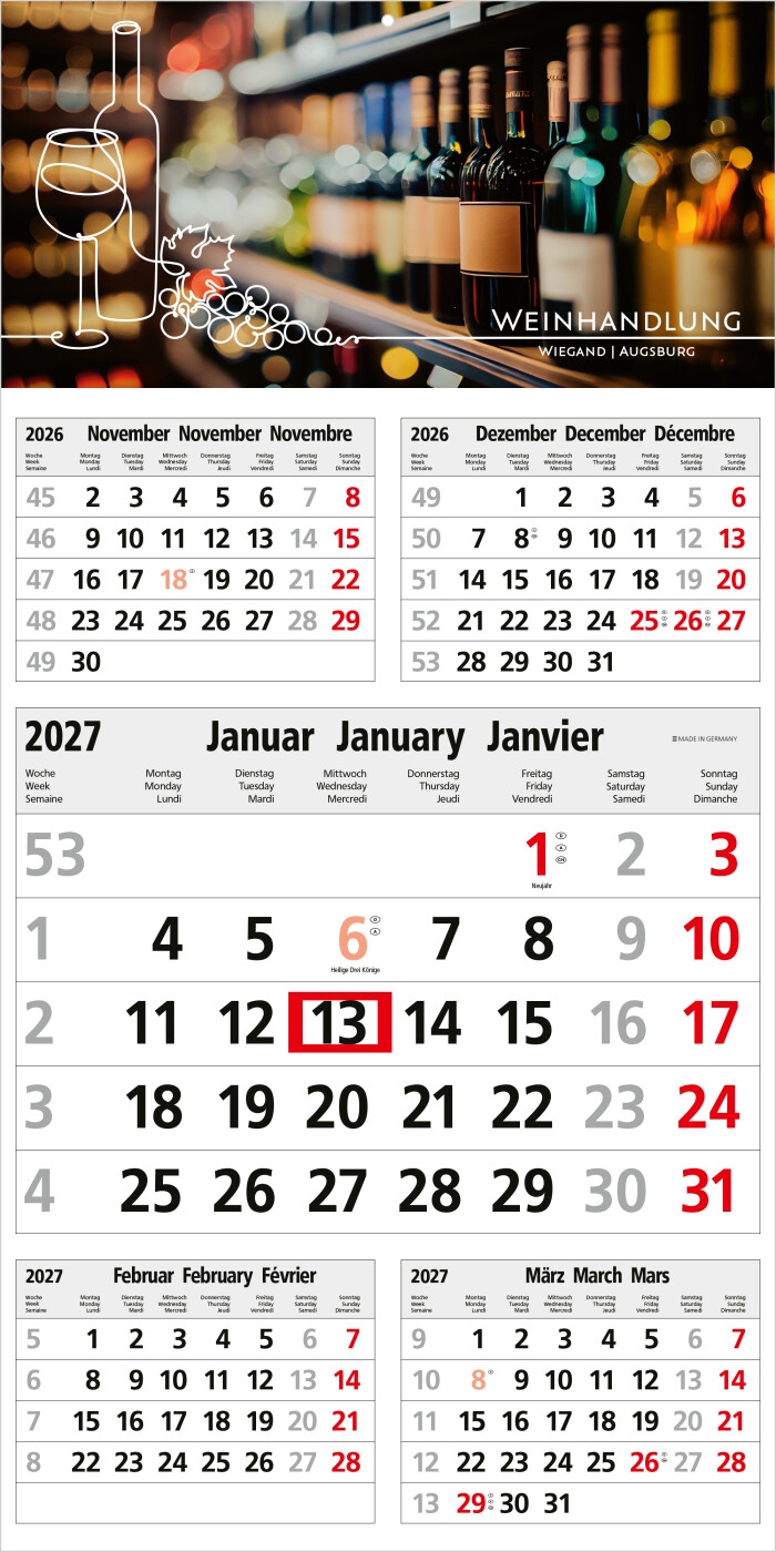 GE00075-Monatskalender Commerce 5 Post