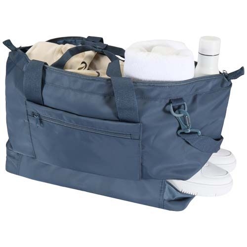 PF120763-2Trip Aware™ recycelte Reisetasche 42L_ hale blau