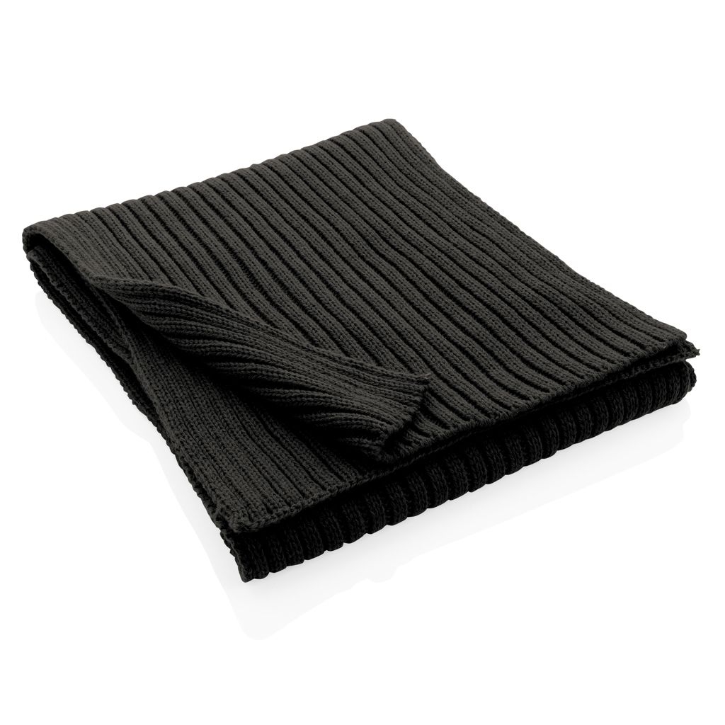 XDP453.44-1Impact AWARE™ Polylana® Strickschal 180x25cm_ schwarz