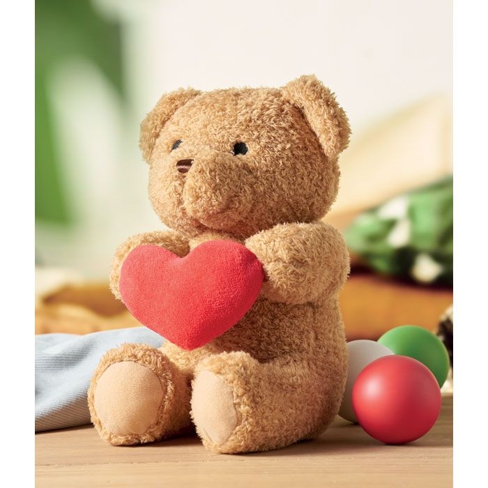 MO2949-05Snuggle Teddybaer mit Herz 23cm_ rot