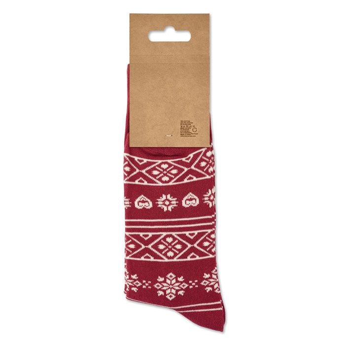 CX1575-02Soc Large Weihnachtssocken L_ bordeaux