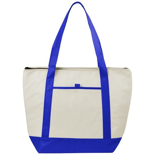 PF120085-2Lighthouse Non Woven Kuehltasche 21L_ natural_royalblau