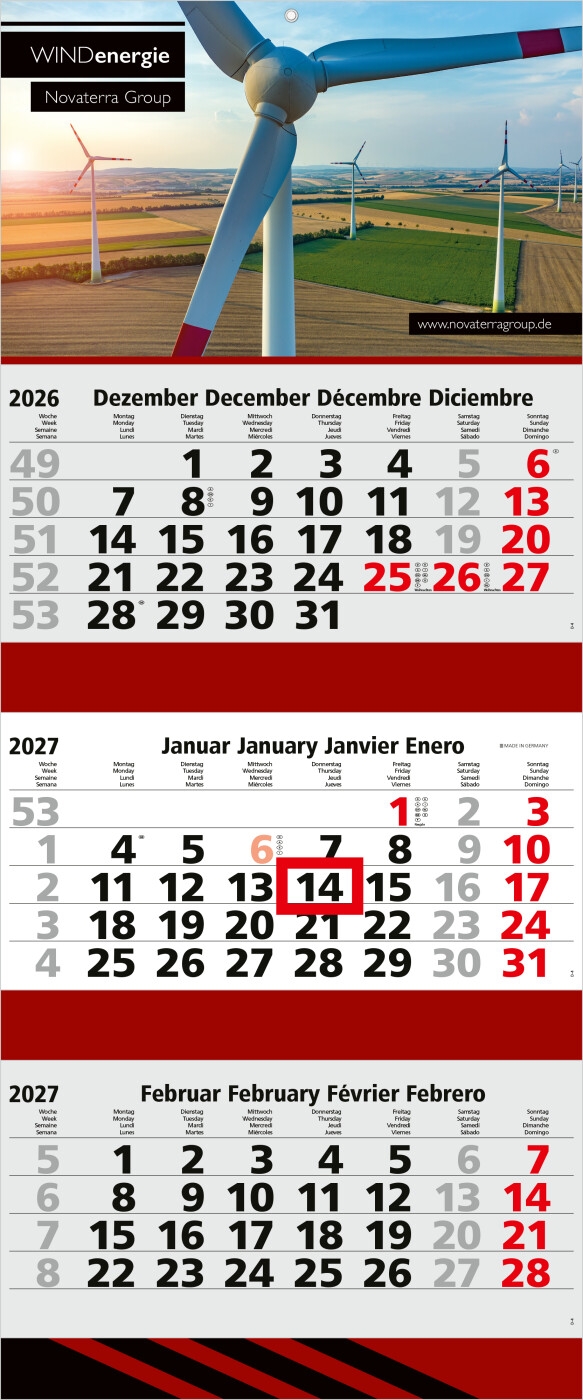 GE00553-Monatskalender Maxi 3 Post