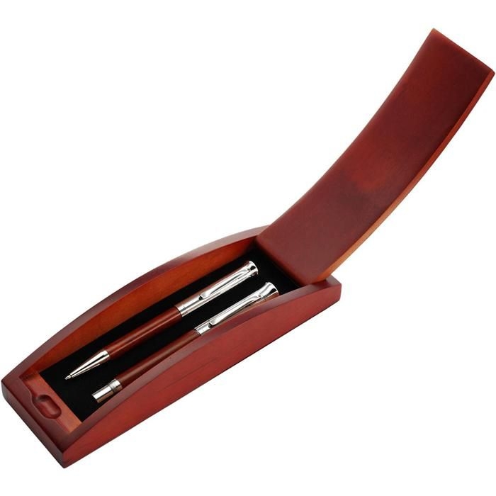 GI5770-11Schreibset aus Rosenholz Robin_ brown