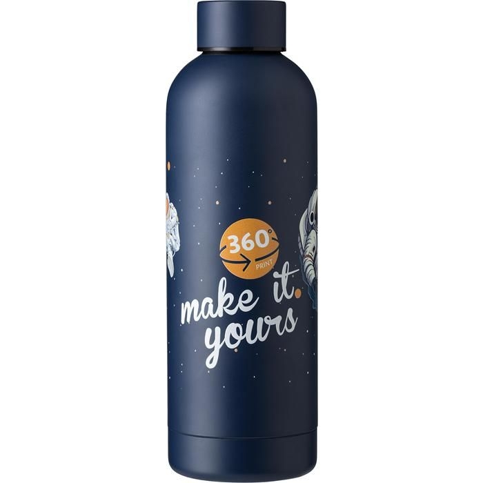 GI971864-01Flasche aus recyceltem Edelstahl _500 ml_ Isaiah_ schwarz