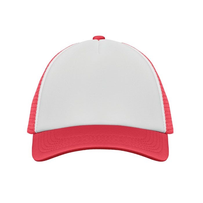 MO2269-35Bubble Trucker cap 5 panels_ weiss_rot