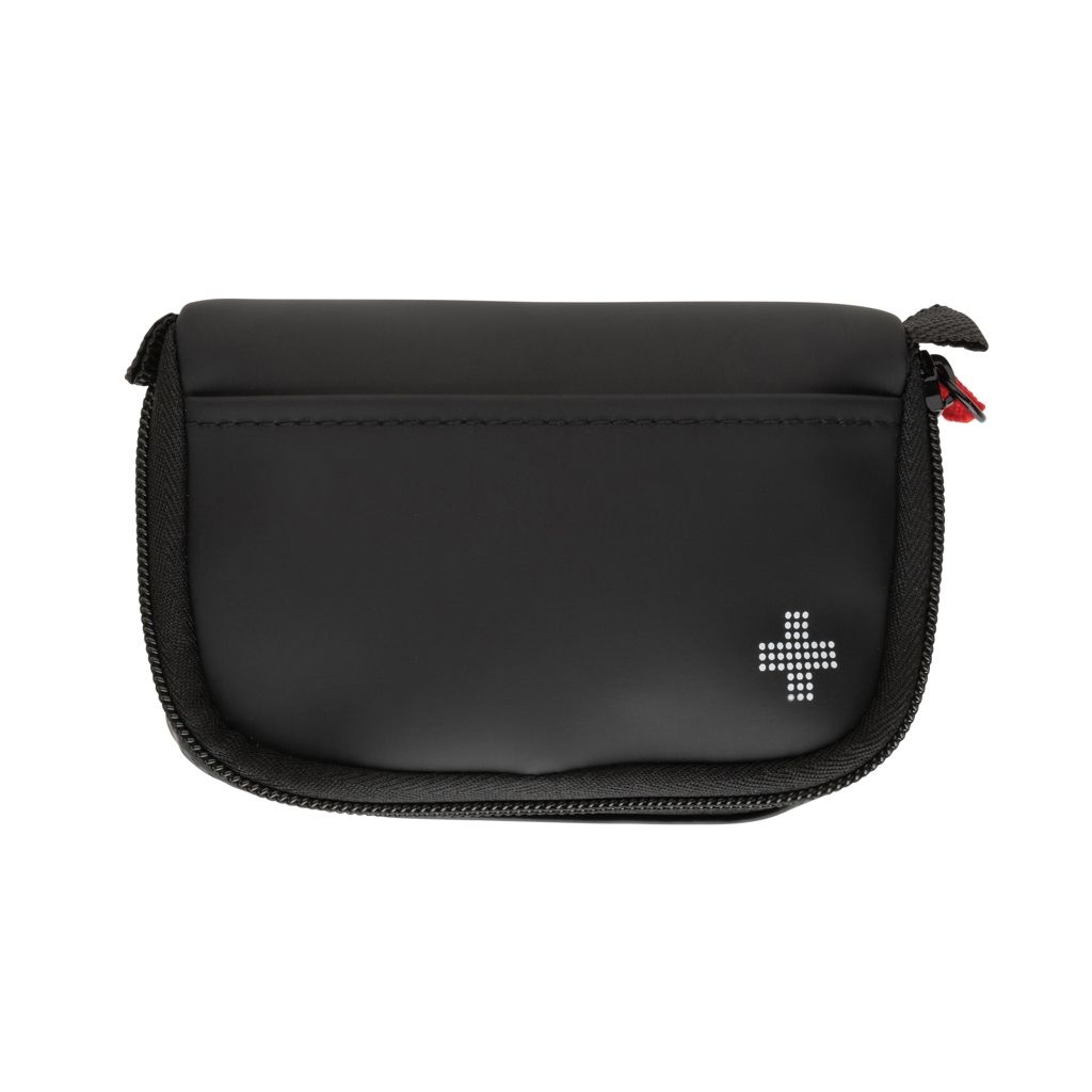 XDP265.40-1Kleines Erste-Hilfe-Set in RCS recycelter Nubuk-PU Tasche_ schwarz