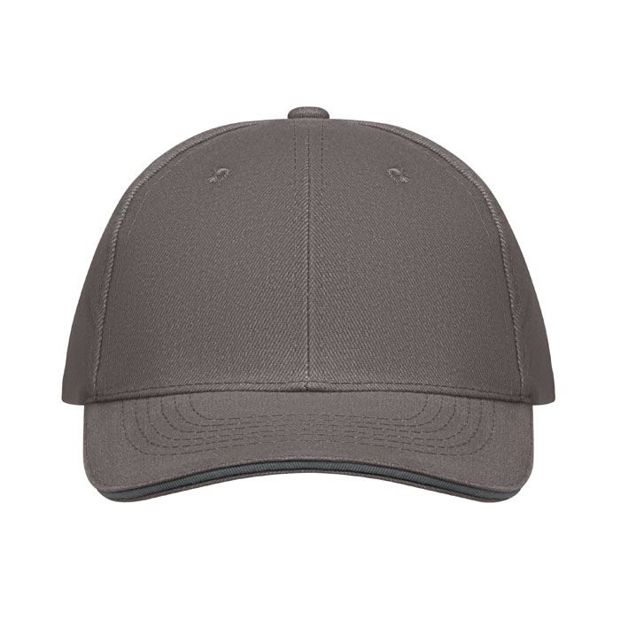 MO1464-44Buffalo Baseball cap 6 panels 260g_m²_ dunkelgrau_grau
