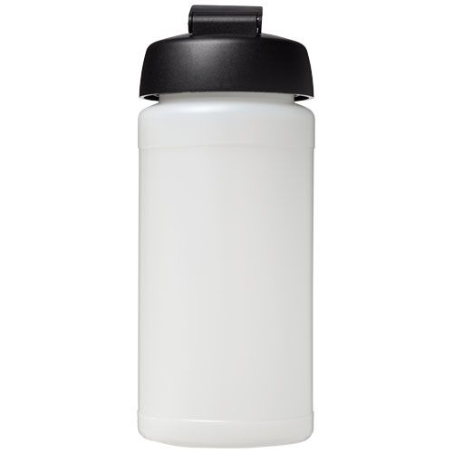 PF210068-16Baseline® Plus 500 ml Sportflasche mit Klappdeckel_ transparent_schwarz