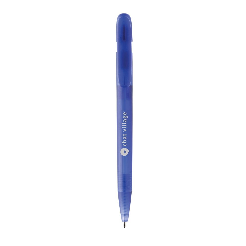 XDP611.26-05Devin transparenter Stift aus GRS zertifiziertem rABS_ blau