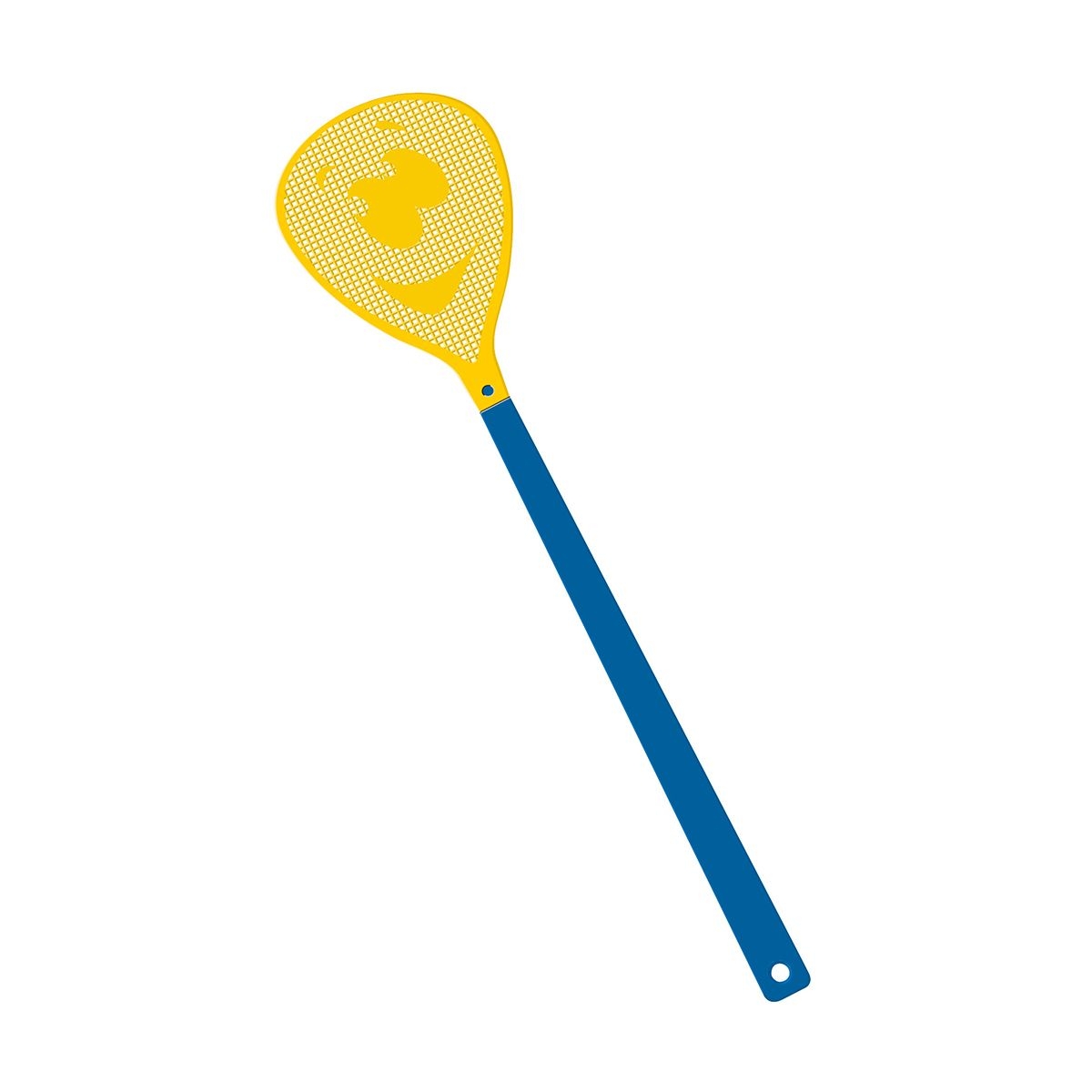 HE7852-3-4Fliegenklatsche _Gesicht_ blau_ gelb